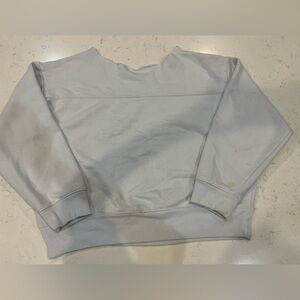 Women’s Off the Shoulder Distressed Crewneck